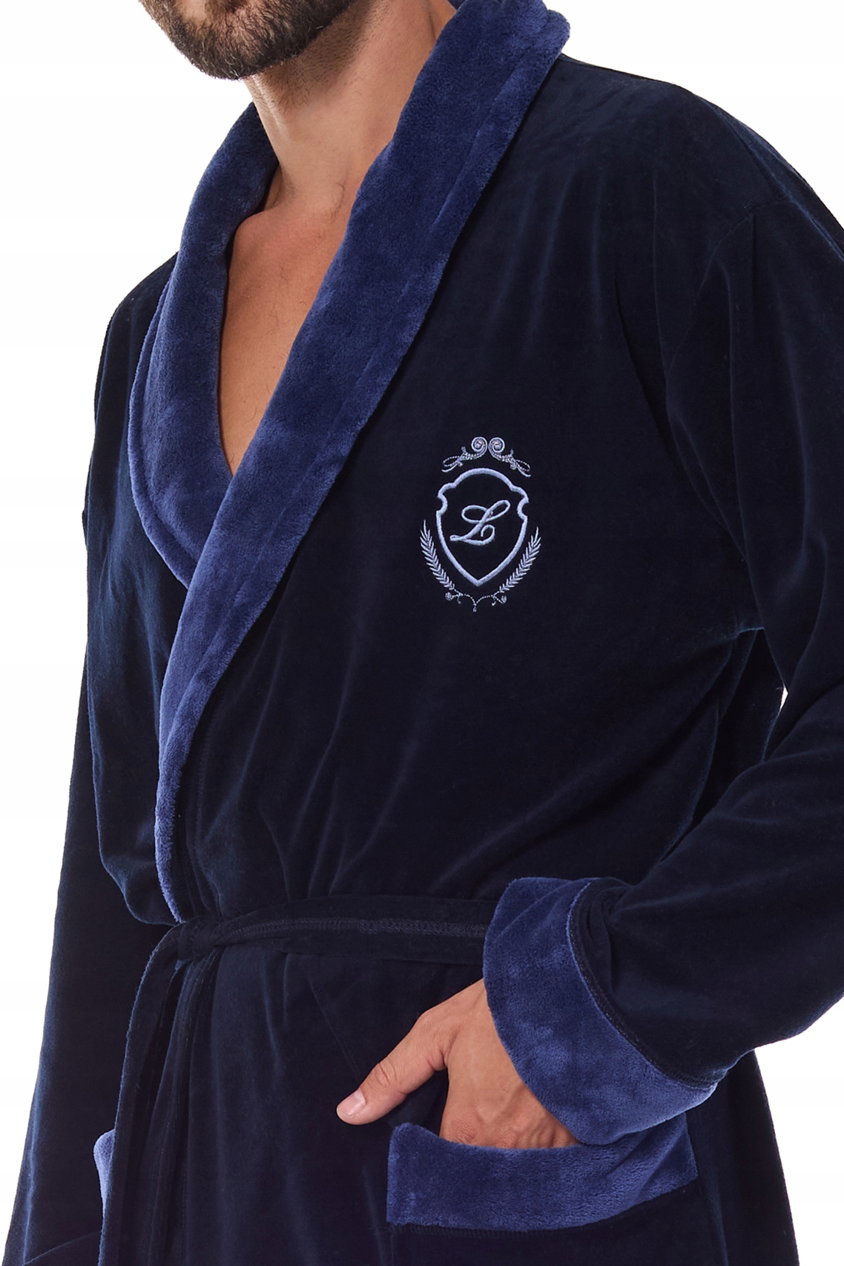 Pánský Župan 2458 Diego M, tmavě modrý