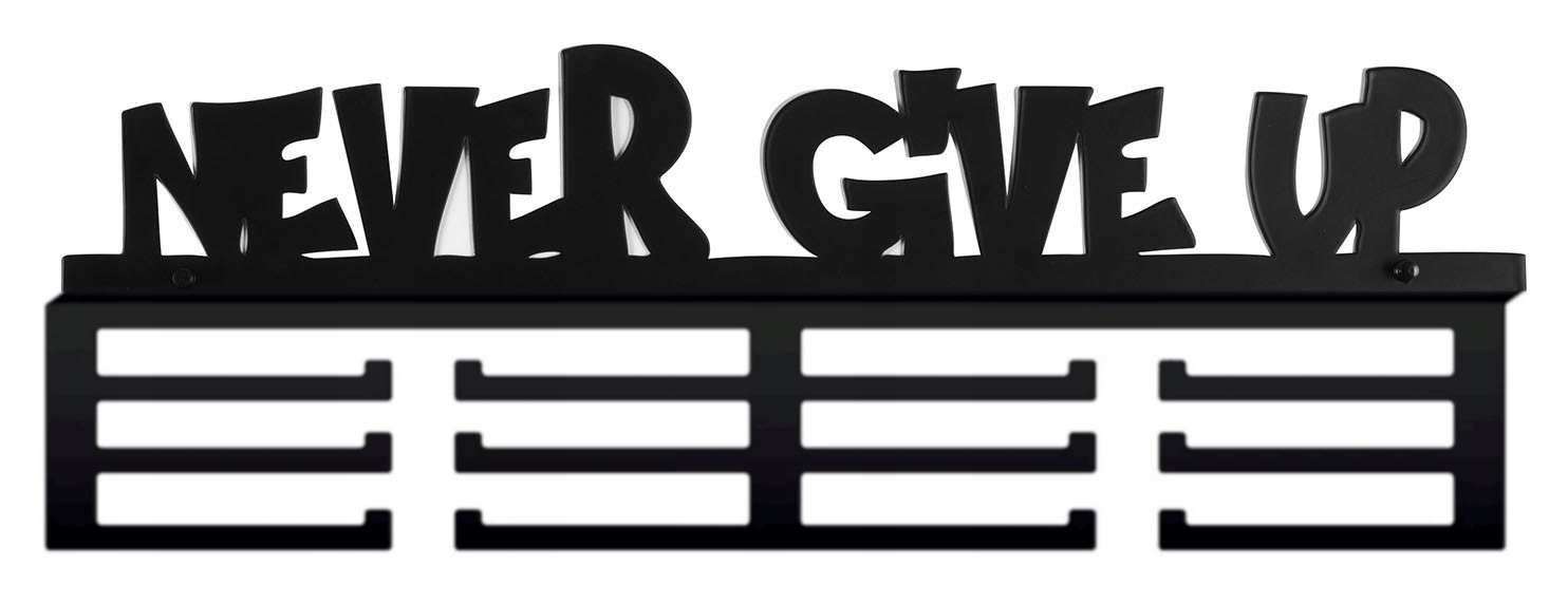 

Wieszak Na Medale Metalowy Ścienny Never Give Up