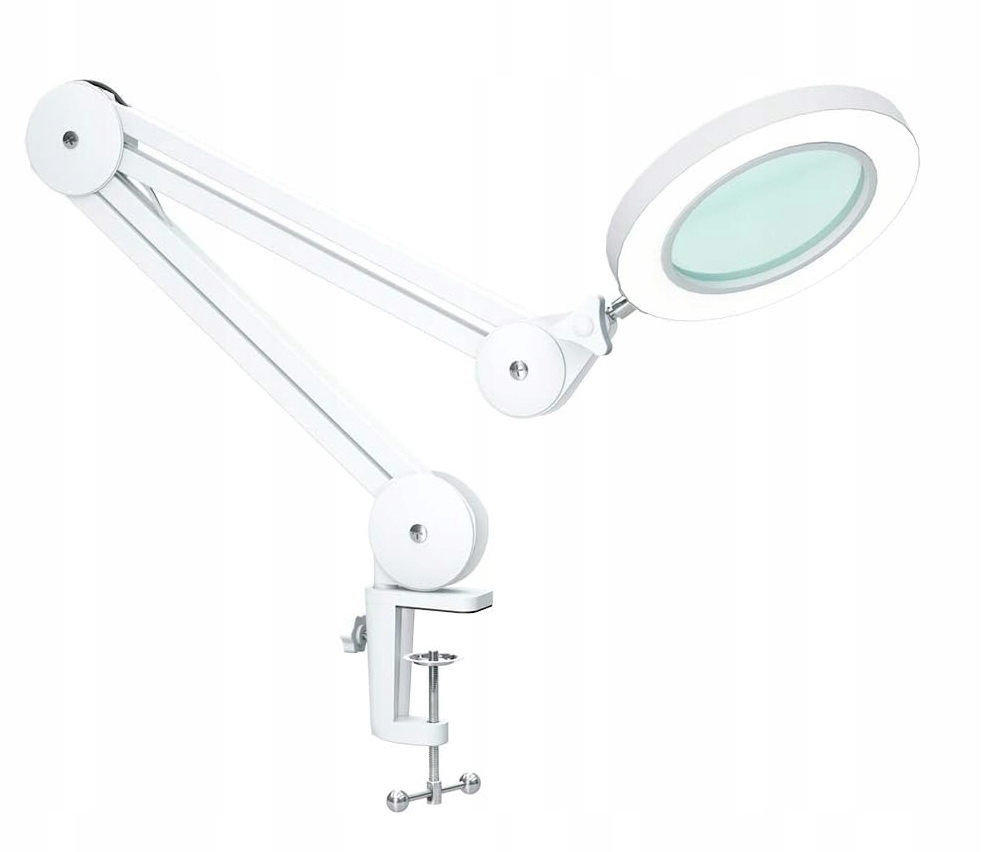 Lampa S Lupou Na Zväčšenie bieleho stolového make-upu s funkciou stmievania