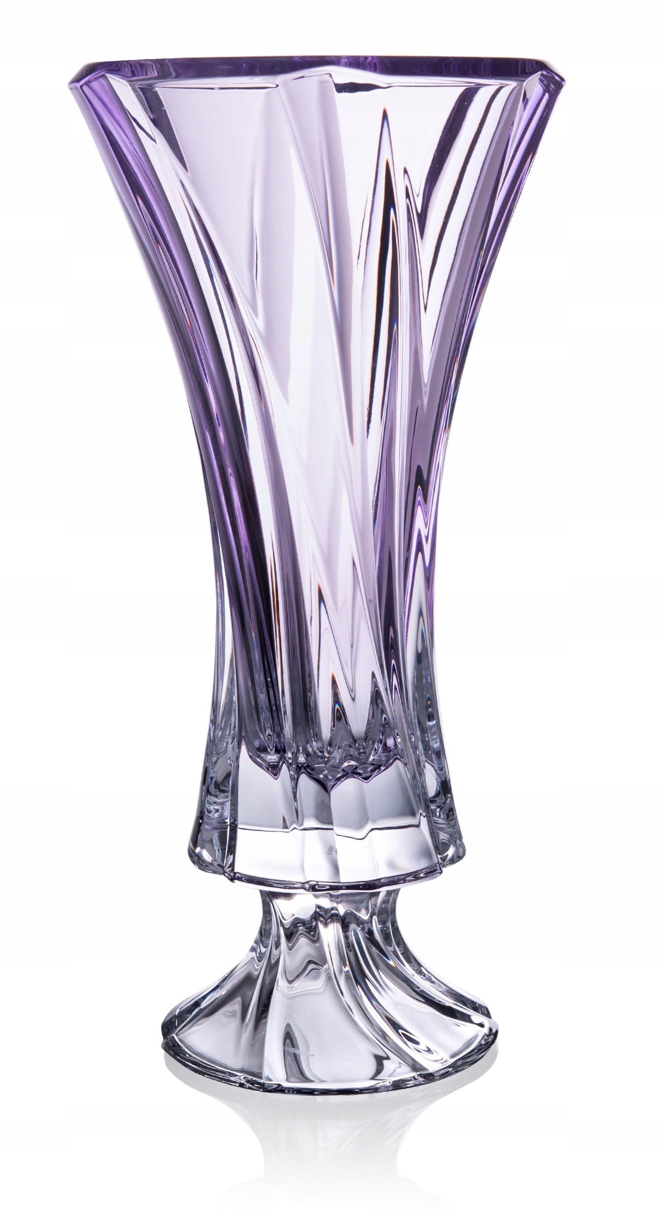 Aurum Oklahoma krištáľová váza na nohe Amethyst 40 cm