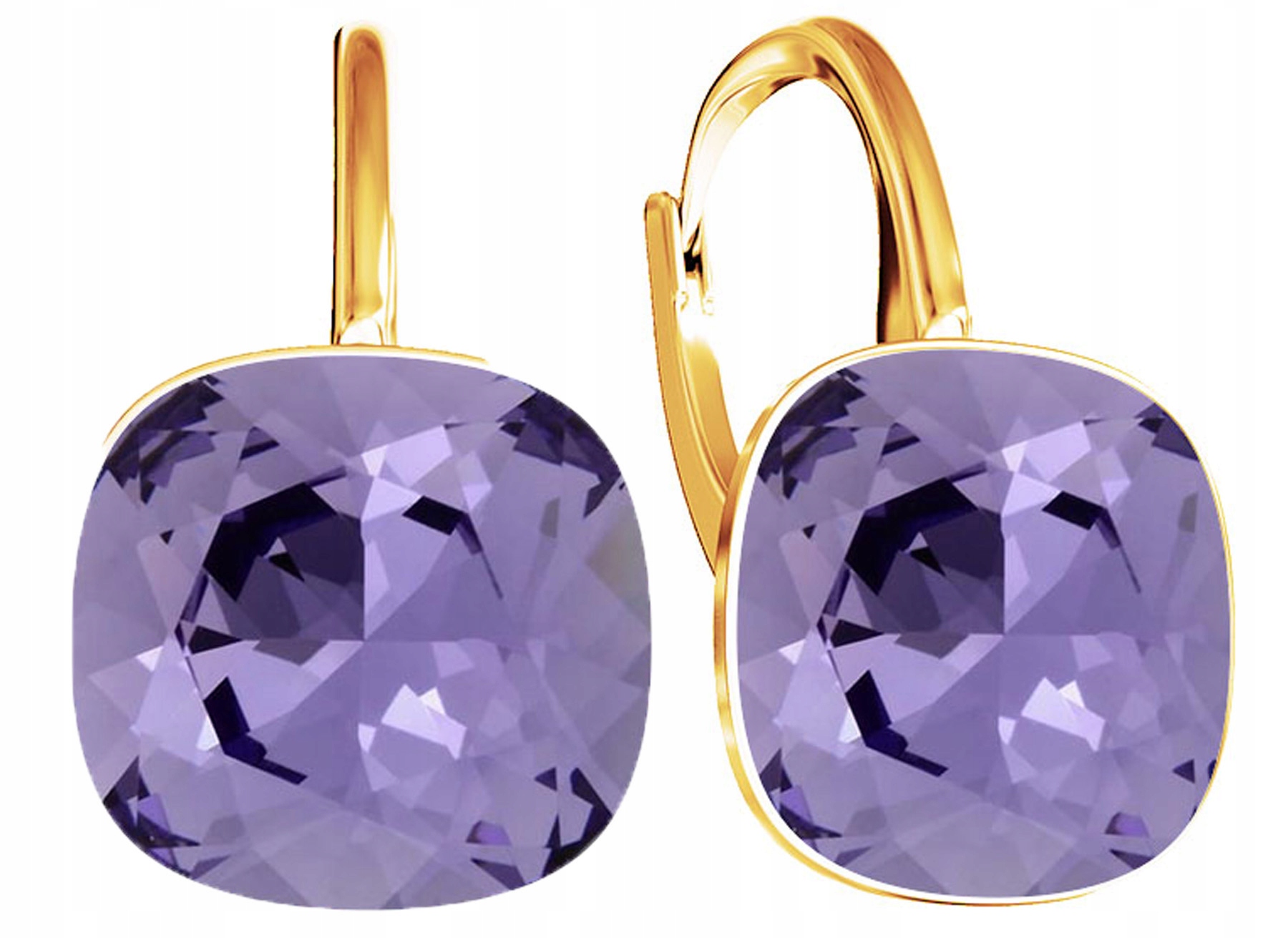 Dámské pozlacené Náušnice Křišťál Dárek Stříbro jako Dárek pro ženu