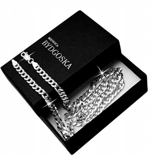 

Męski Łańcuszek srebrny 925 Pancerka 50cm Prezent