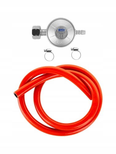 REDUKTOR GAZOWY DO GRILLA + WĄŻ 1M + OPASKI