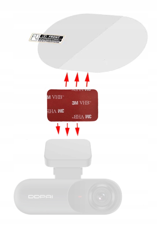 ZESTAW MONTAŻOWY do DDPAI MOLA N3 TAŚMA NAKLEJKA Marka Inna