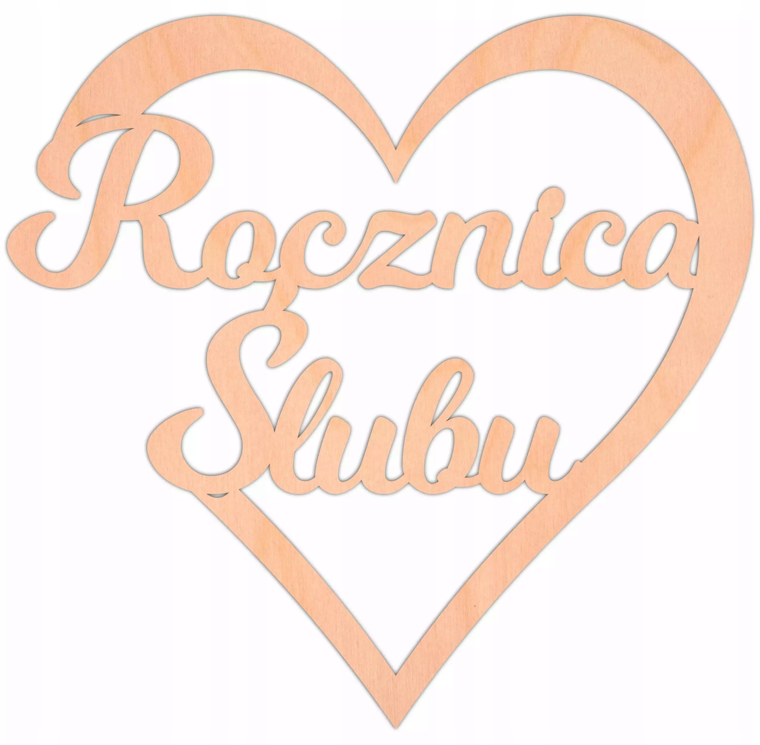 

Napis Rocznica Ślubu serce 10cm