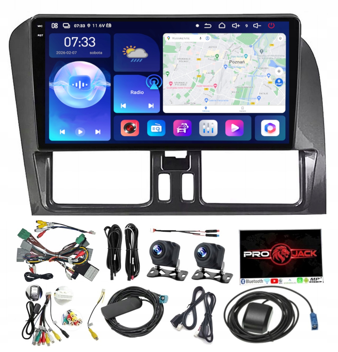 Gps A Android Rádio Volvo XC60 2009-2017 Carplay Wifi Usb 128 Gb Sim Modem