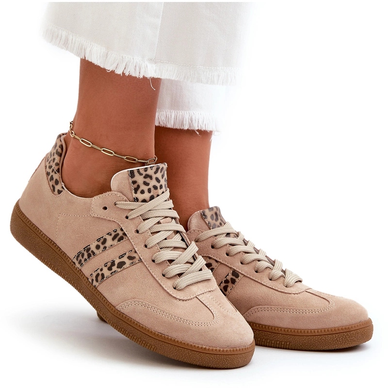 Zazoo N1068 Semišové Nízké Dámské Tenisky Béžové 37