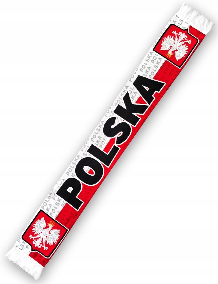 Szalik Na Mecz Polska Orły do Boju Dwustronny dziany Hdc Poland scarf Kibic