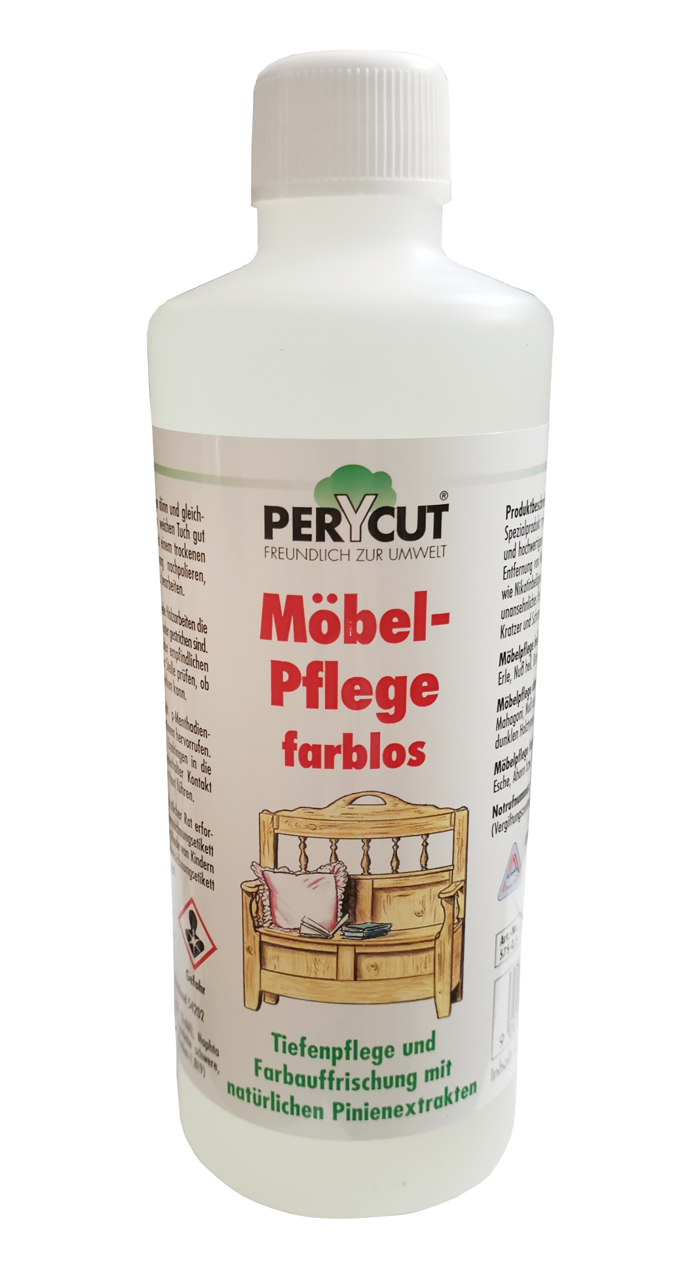 PERYCUT ŚRODEK OLEJEK PŁYN DO MEBLI DREWNIANYCH MOBELPFLEGE FARBLOS 500ml