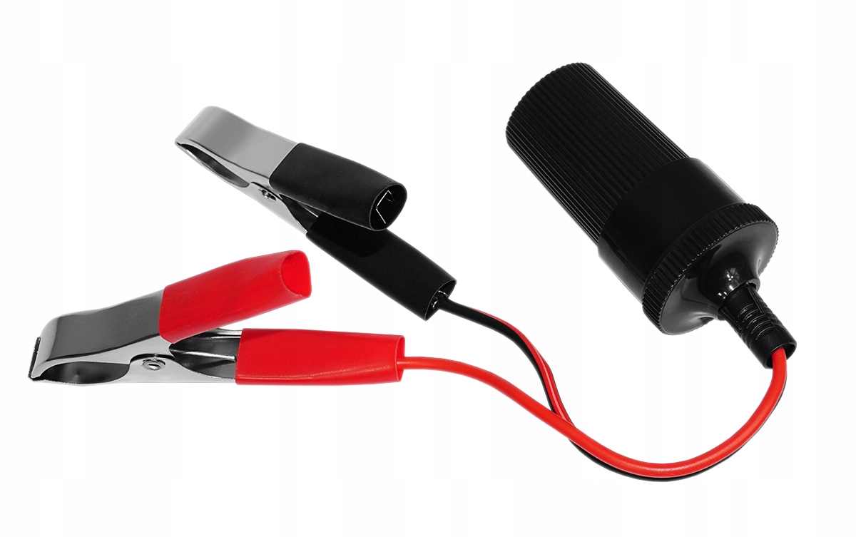 Gniazdo zapalniczki z krokodylkami do akumulatora gotowy kabel 1m Numer katalogowy części 96-870