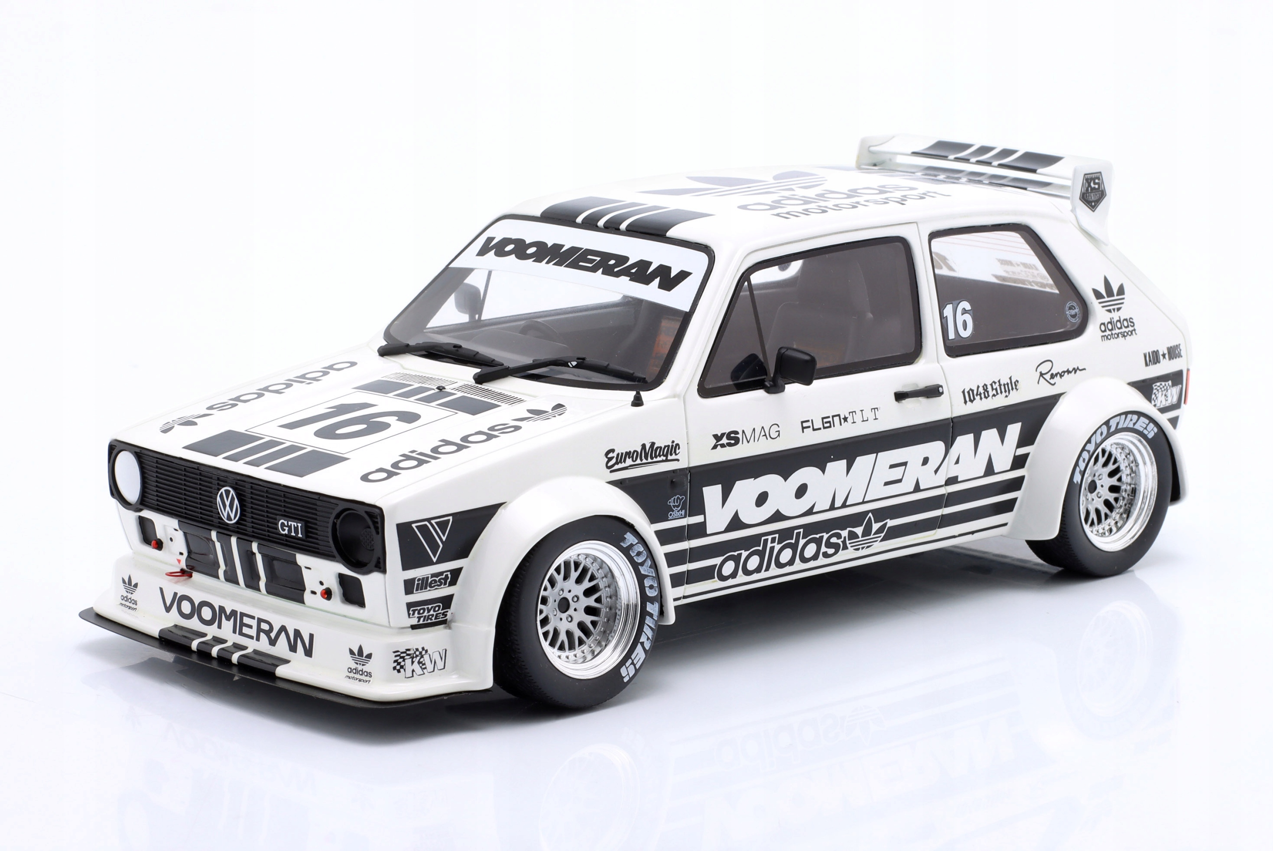 Volkswagen Vw Golf 1 I GTi Voomeran #16 White Otto Mobile 1:18 Model OT1061