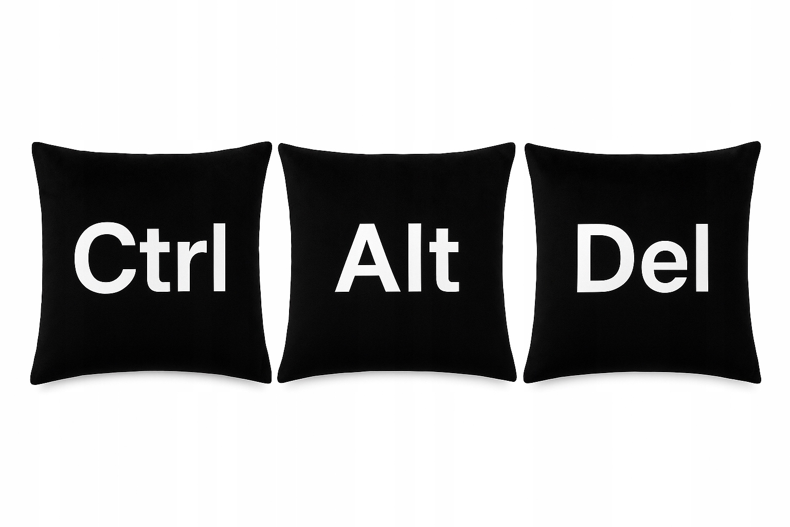 Polštář 3 ks komplet Ctrl, Alt, Del