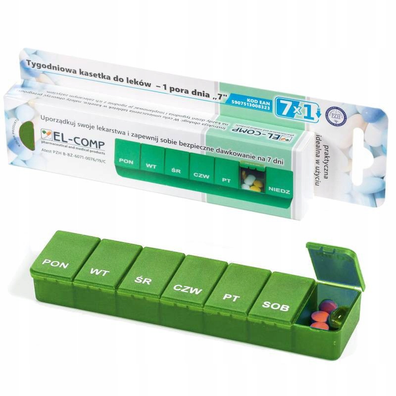 

Pojemnik Na Leki Tabletki Suplementy Tygodniowy