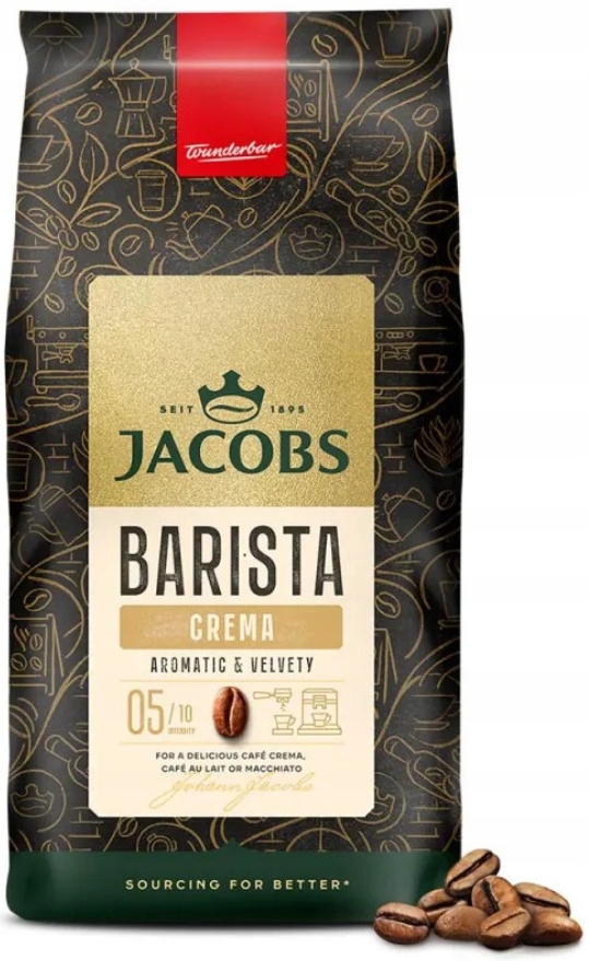 Levně Jacobs Barista Crema káva směsná káva Arabica Robusta 1 kg