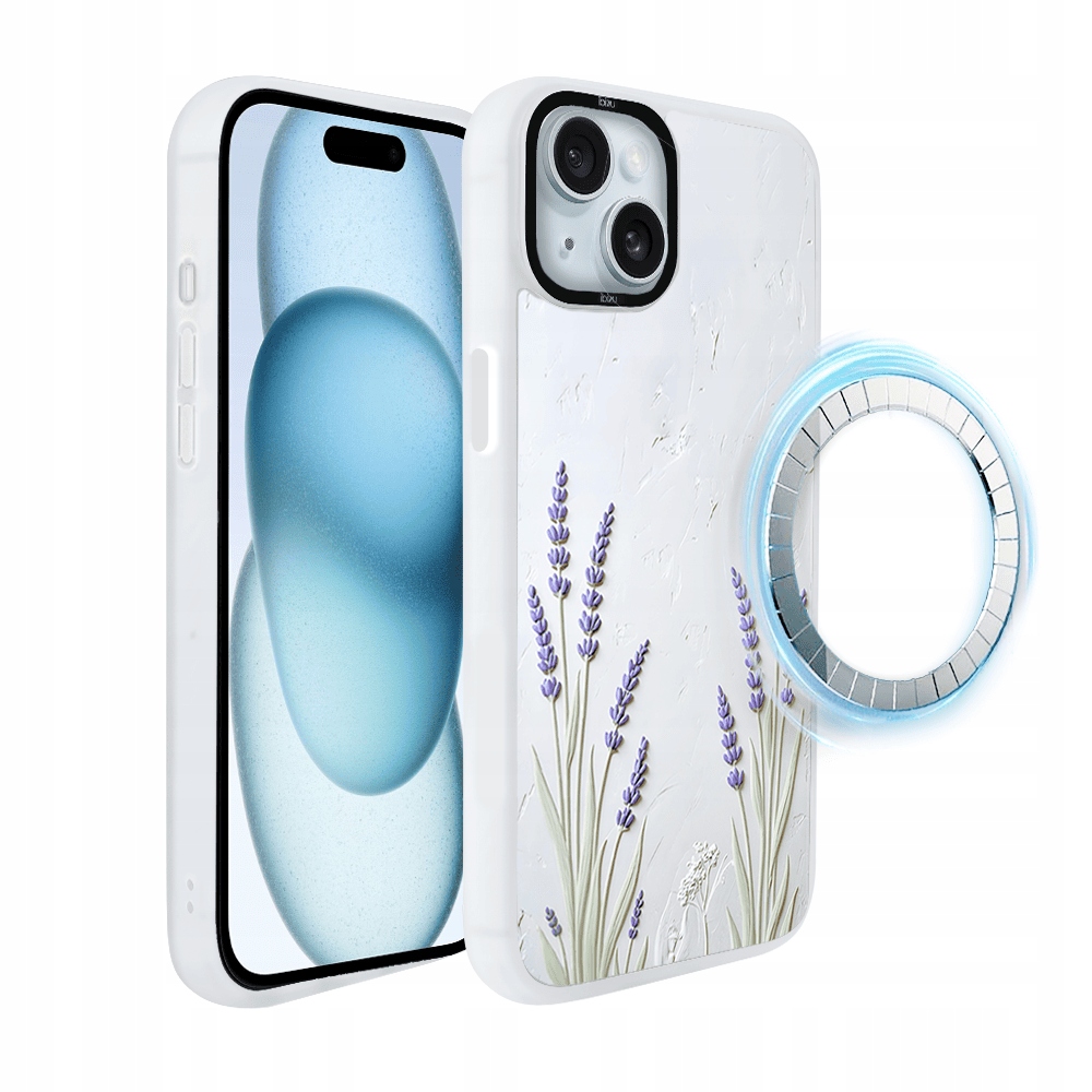 Pouzdro pro iPhone 15 Ibizu DropGuard Matt s MagSafe, provensálská levandule
