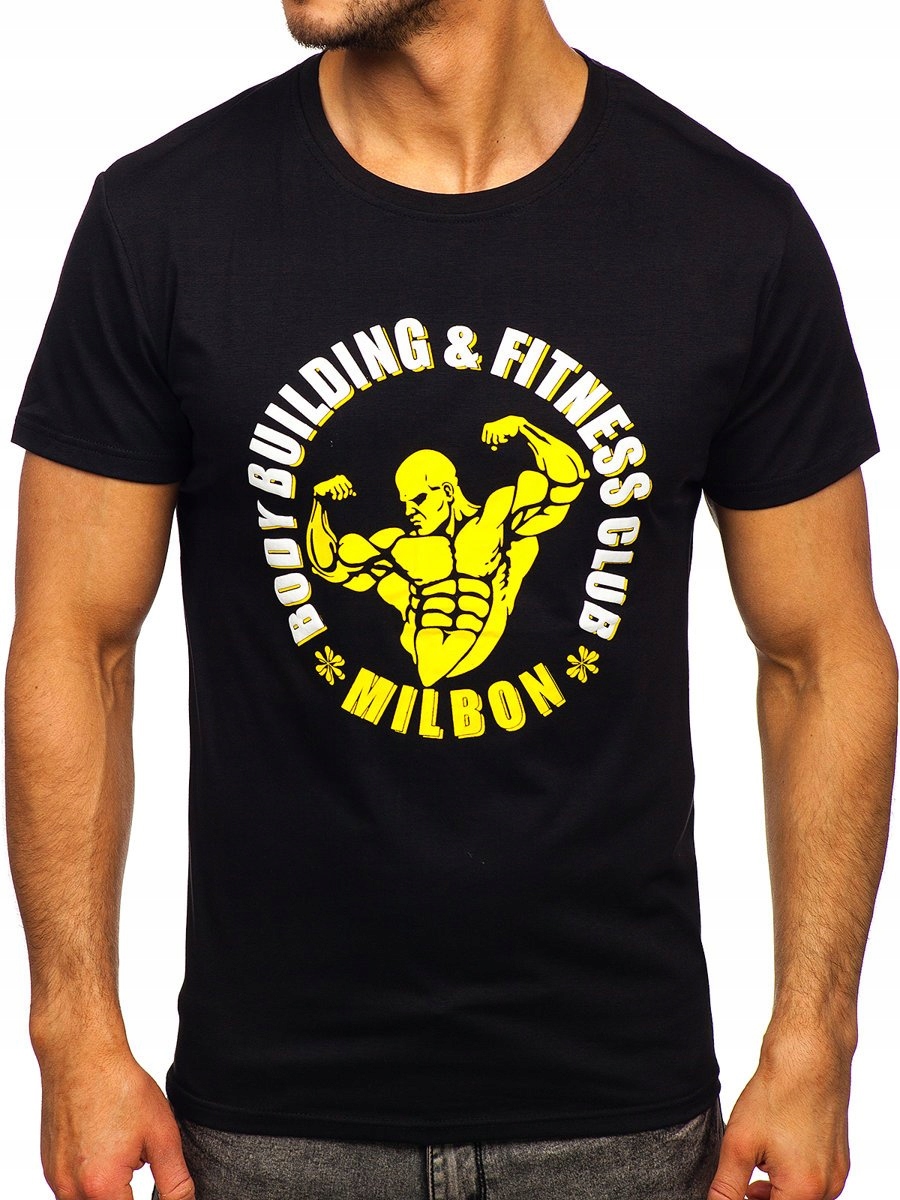 

T-shirt Męski Z Nadrukiem Czarny Y70015 Denley_m