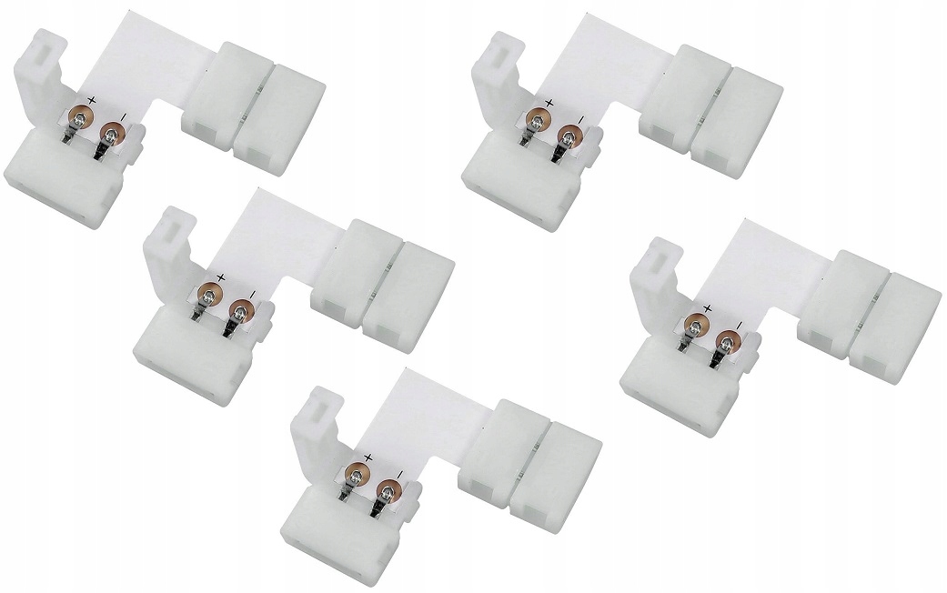 5 x ZŁĄCZKA KĄTOWA CORNER 2 PIN do TAŚM MONO 10mm