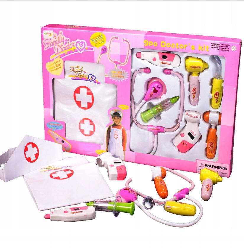 

Zestaw Lekarski Z Fartuchem Doktor +czepek Fartuch