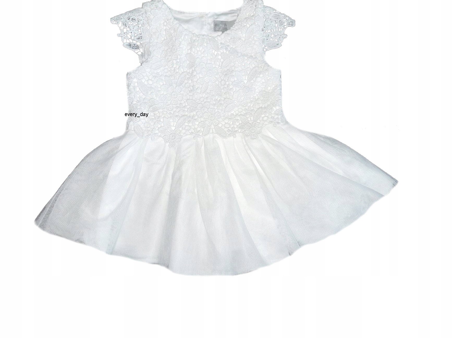 

Sukienka Primark tiul gipiura chrzest 18-24 m-s 92