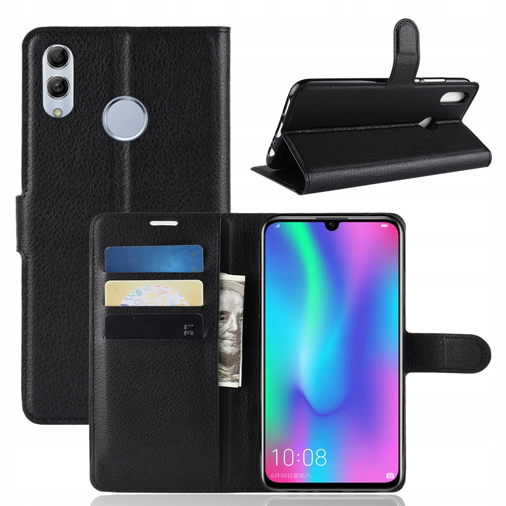 

Etui Portfel Litchi, Case Do Huawei P Smart 2019