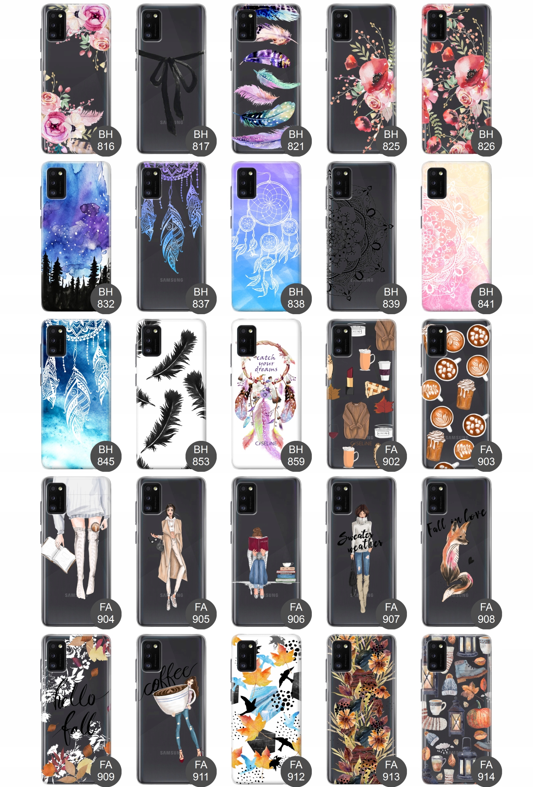 Etui do Samsung A41 slim case guma wzor