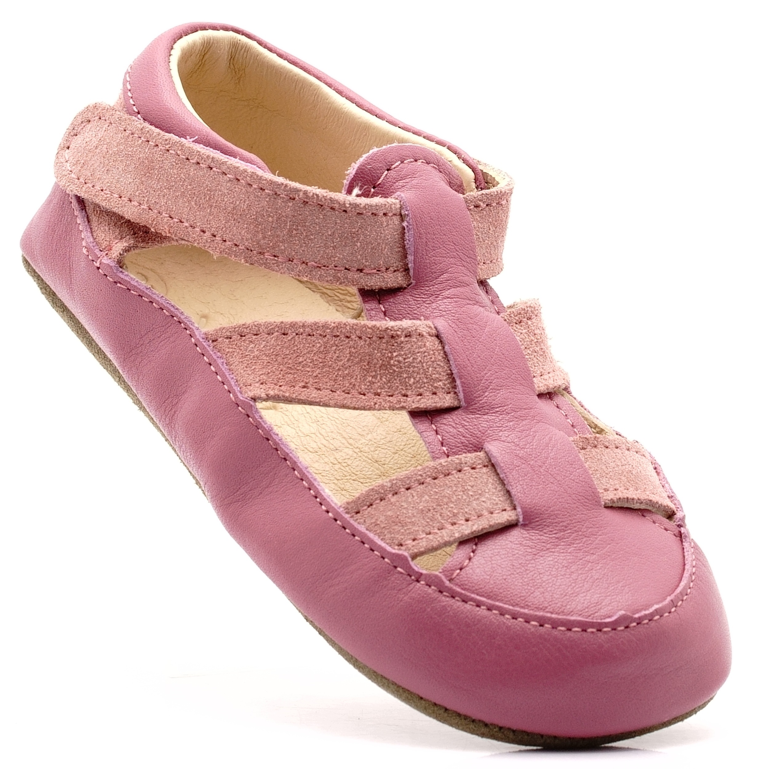 Obex Barefoot Skórzane Kapcie Lekkie Pantofle Buty Dziecięce Samoa 23