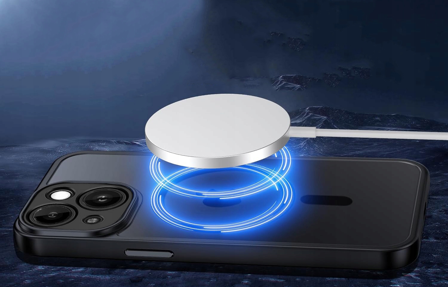 Etui WZMACNIANE 360° MATT CASE do MAGSAFE + Szkło 9H do Iphone 15 Marka TeleProtector