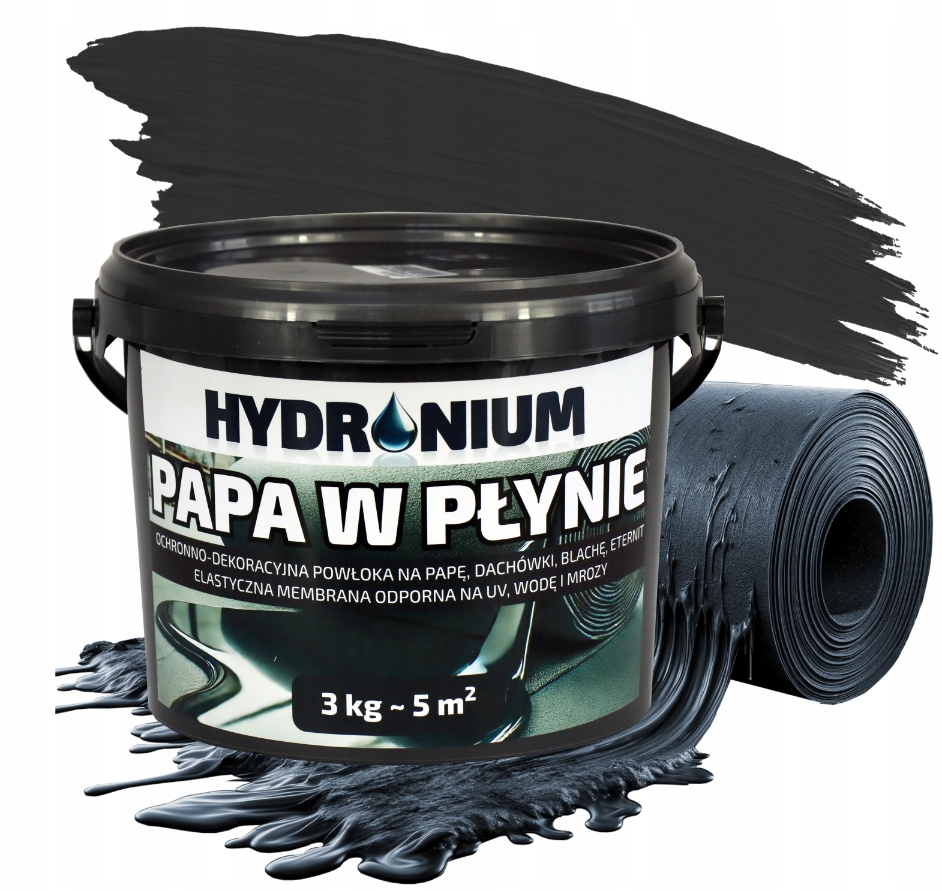Hydronium Papa W Płynie 3 Kg Antracyt Skuteczne Uszczelnienie Folia Gęsta