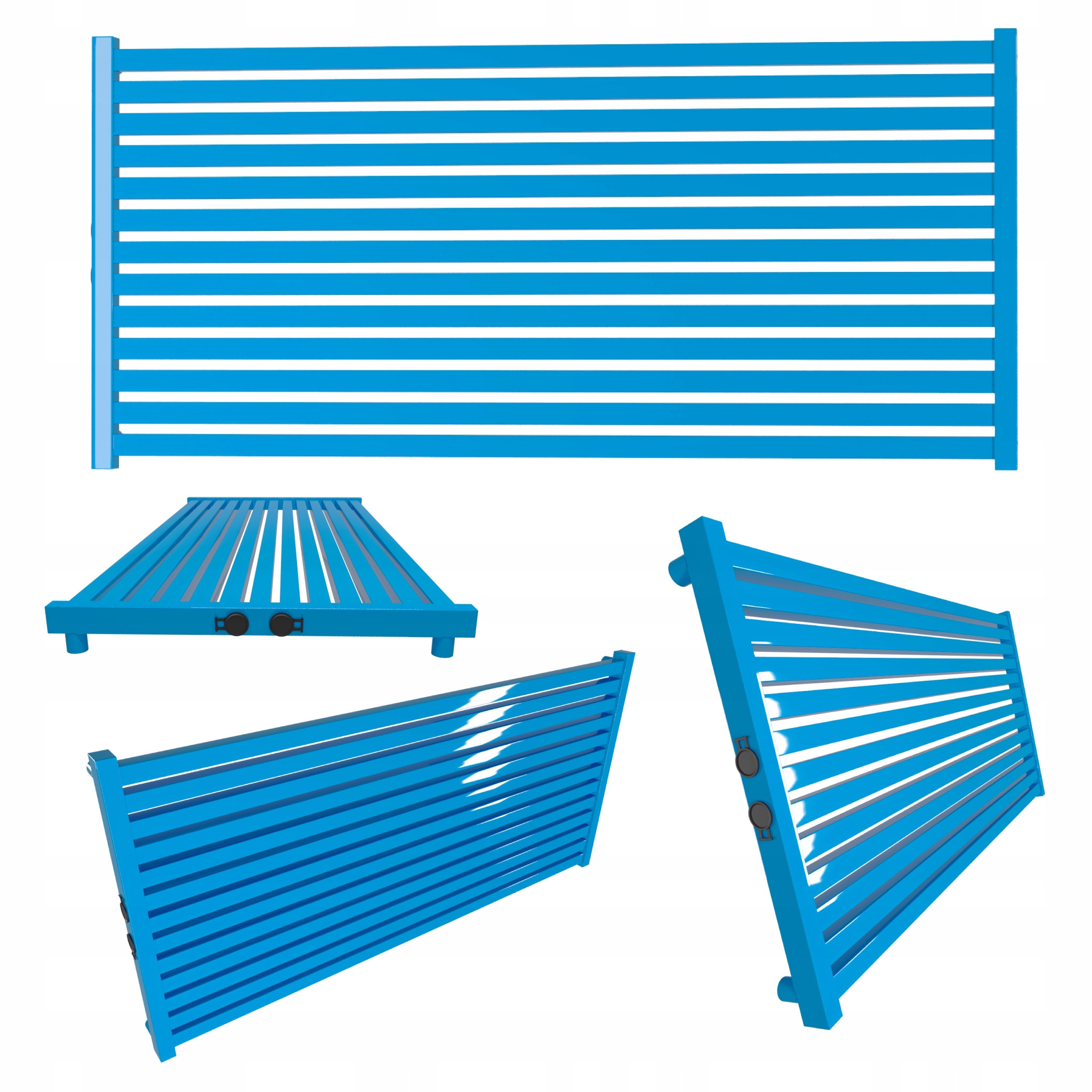 Dekorativní radiátor úrovně Radiator 180x61 Modrý
