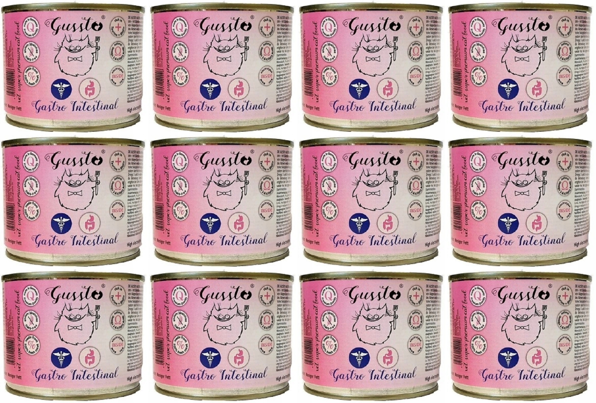 Levně Gussto Cat Gastrointestinal 12 x 200 g