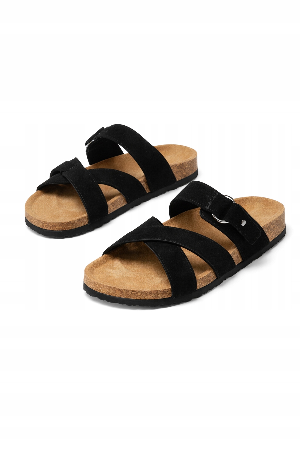 Černé Kožené Nazouváky S Přezkou 36 1I1A