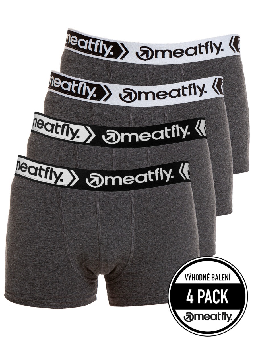 Pánské boxerky Meatfly Balboa Four šedá M