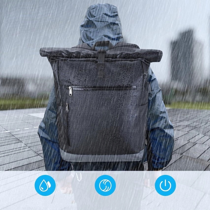 PLECAK NA LAPTOPA TORB ROWEROWY ROLL-TOP 30L DLA MĘSKI KOBIET WODOODPORNY Materiał dominujący poliester