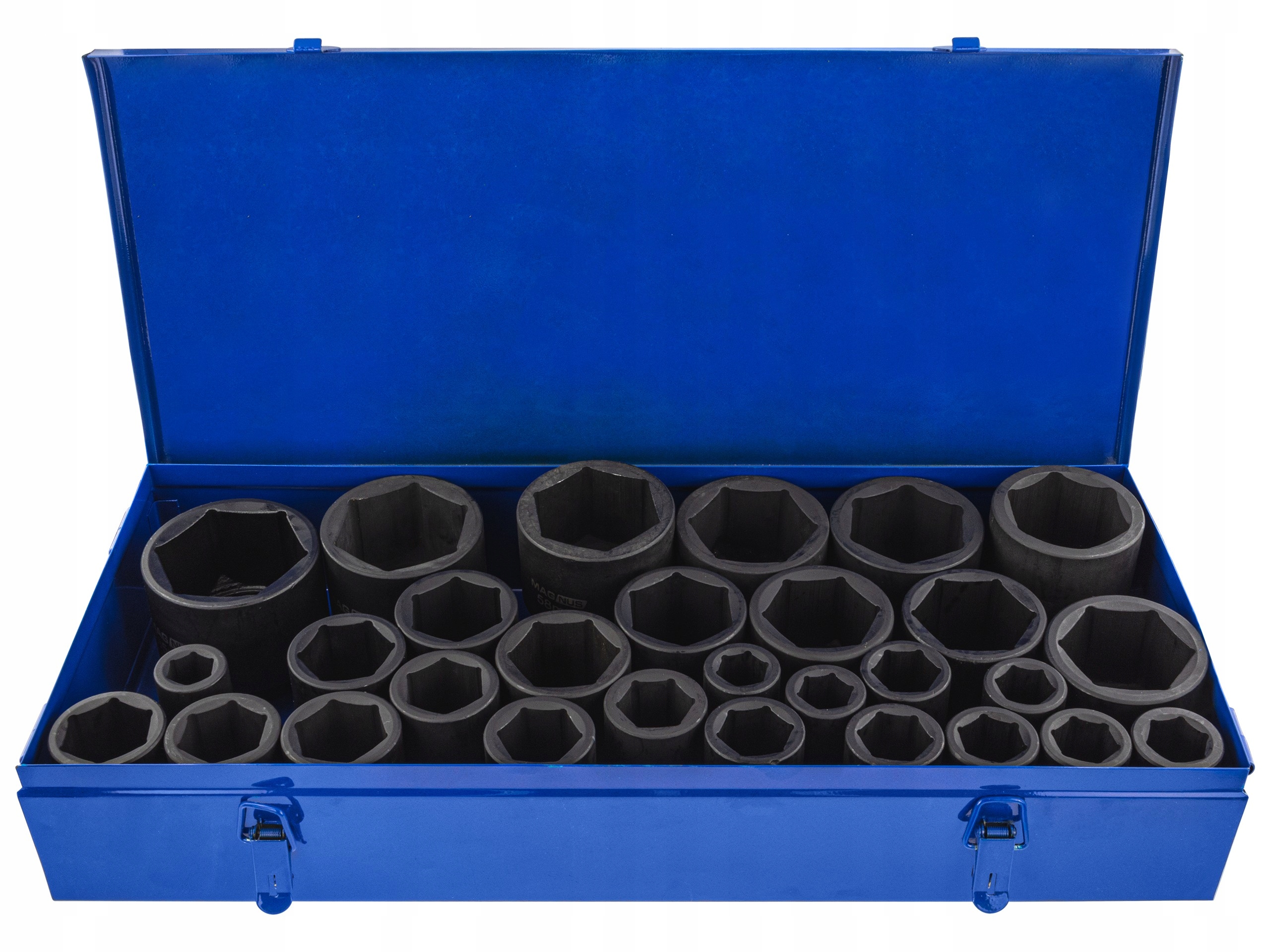 Zestaw nasadek 3/4 cala udarowych rozm 19-65 mm 29 szt 6 kątne MAGNUS