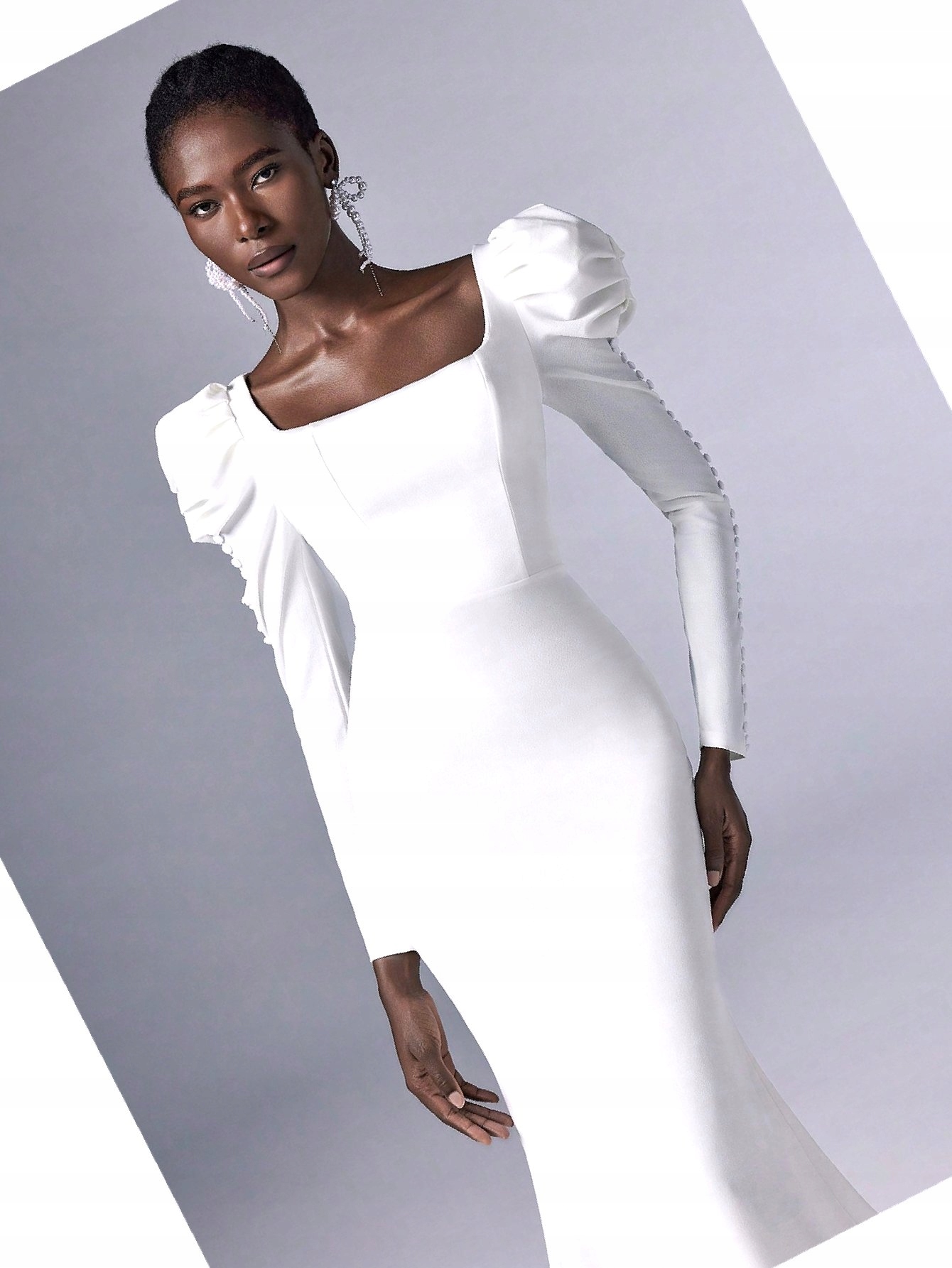 Svatební šaty Maksi s tréninkem Dlouhý rukáv Šněrovací Siréna 40