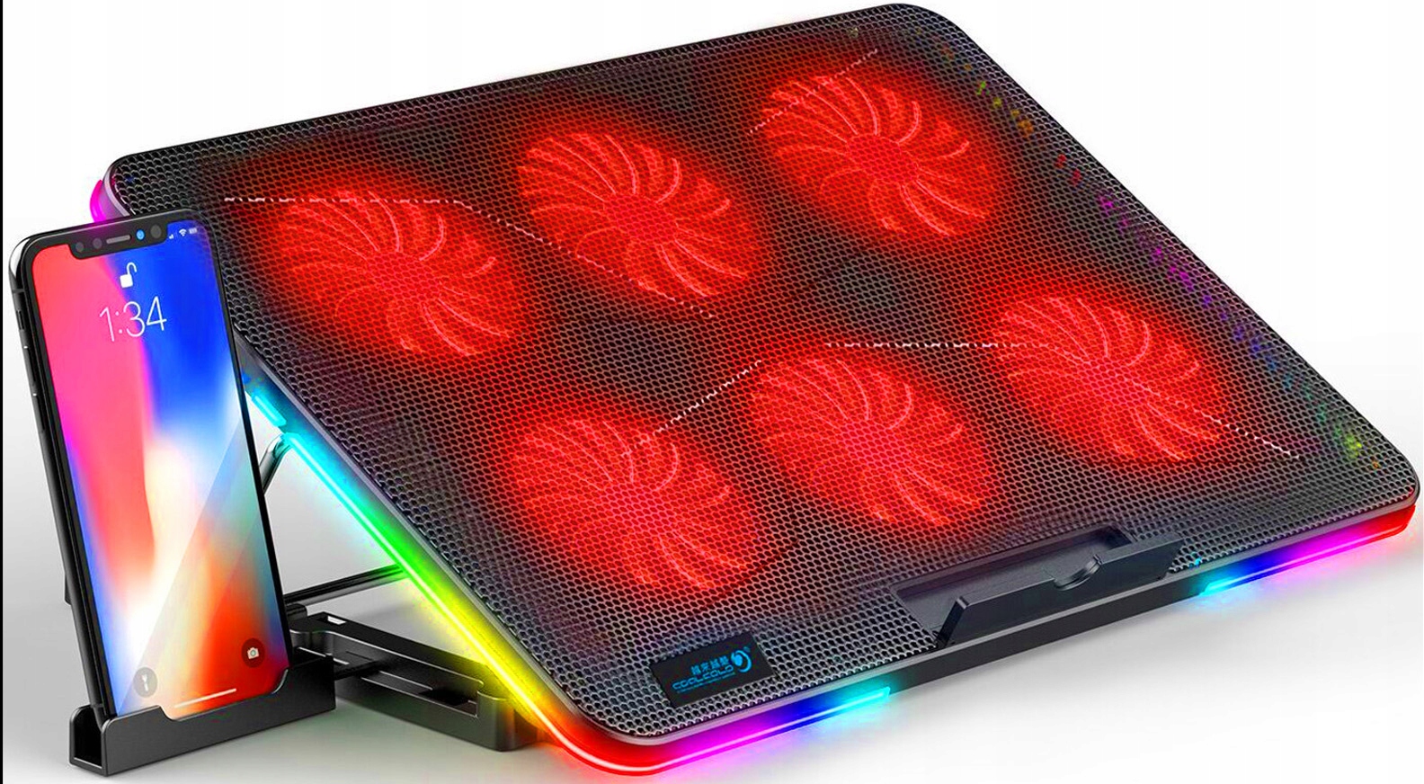 Chladící Podložka Pod Notebook-a 12-16'' Rgb Led