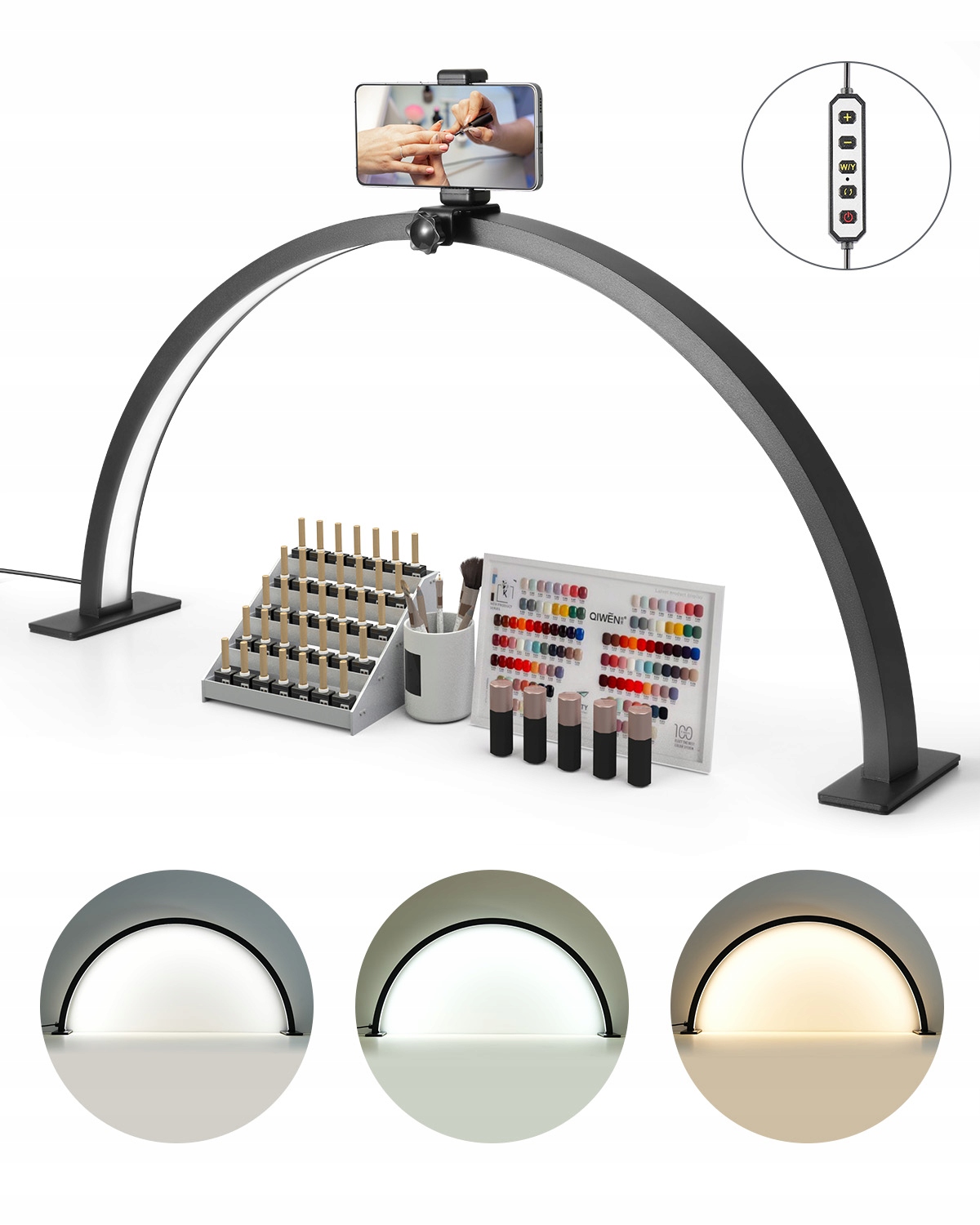 Podlahová lampa ve tvaru půlměsíce 30W 76CM s nastavitelným jasem