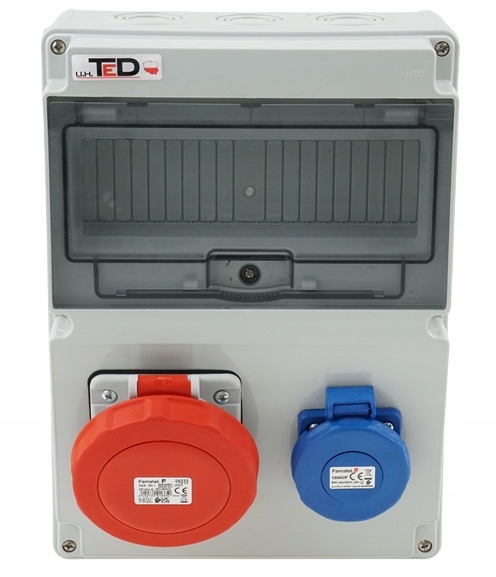 Stavební Rozvaděč 1 X 400V 32A/5P 1 X 250V 16A 10 M IP67