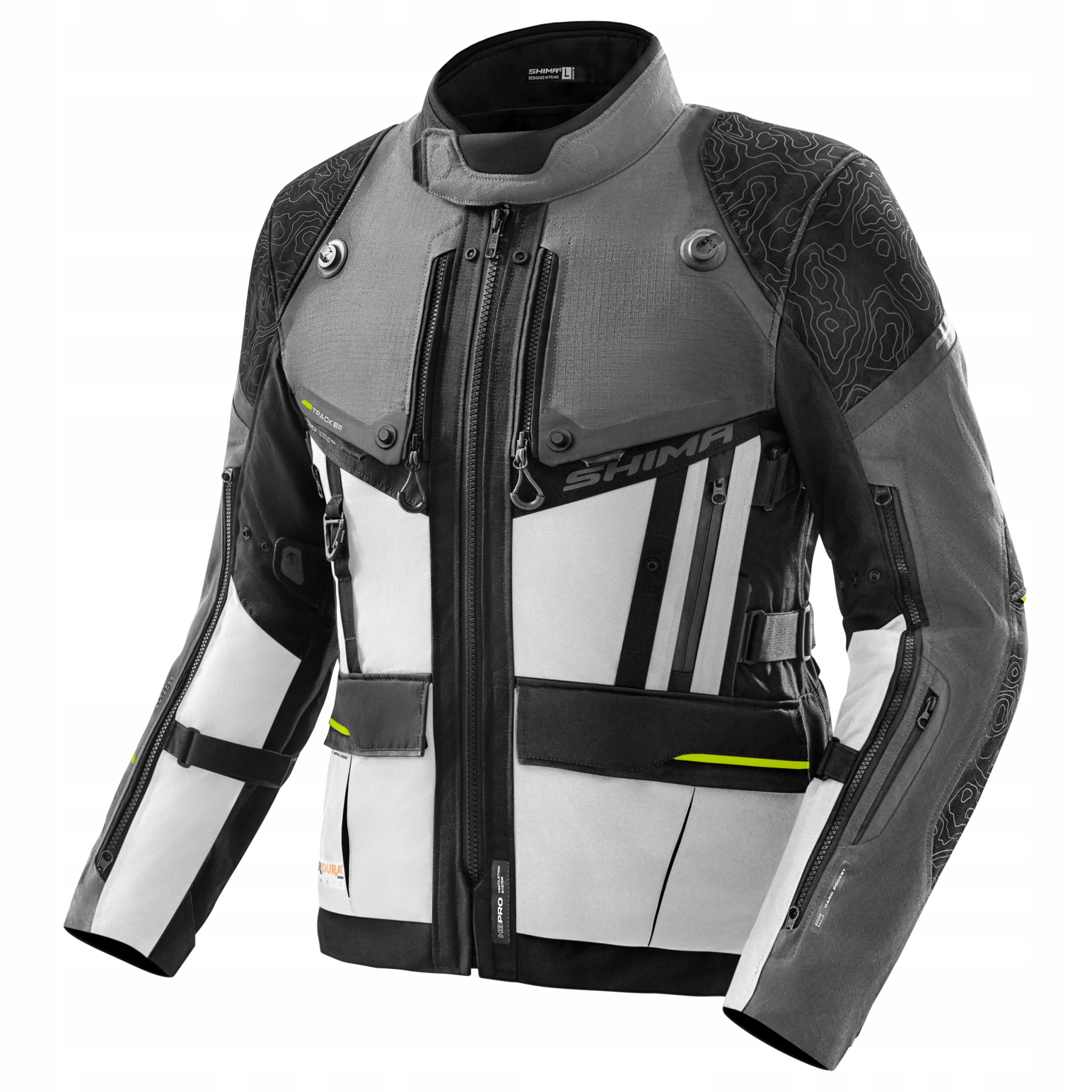Turistická motocyklová bunda Shima Tracker Grey L
