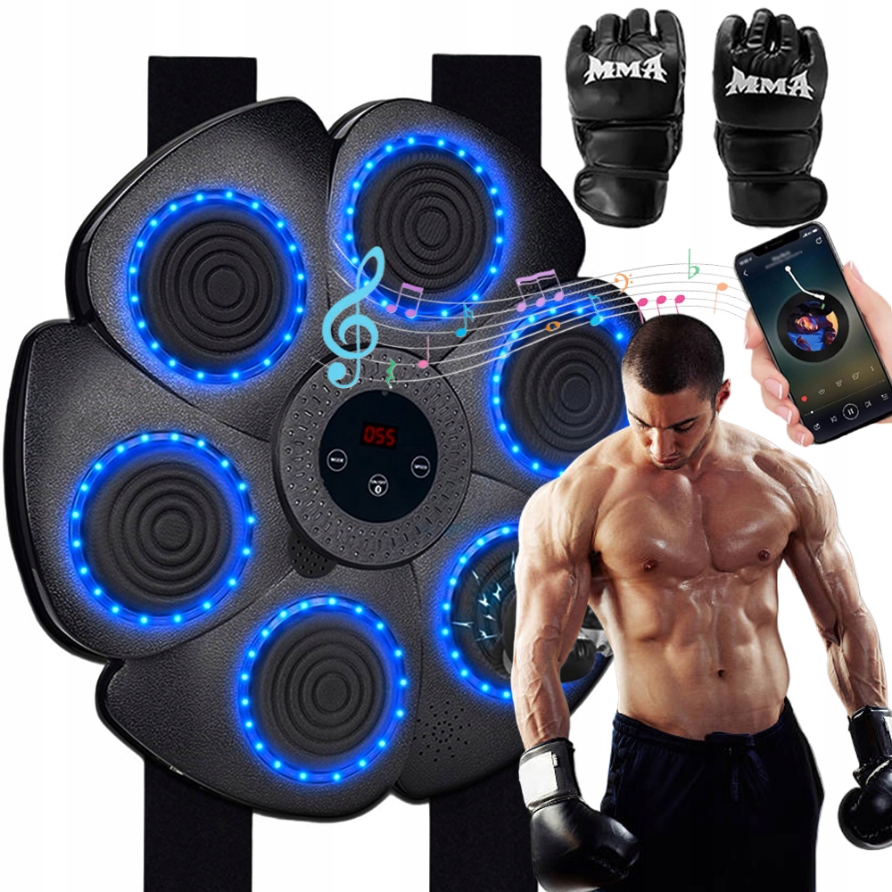Treningowa Bokserska Tarcza Music Bluetooth Boxing Machine Na Ściana Zestaw