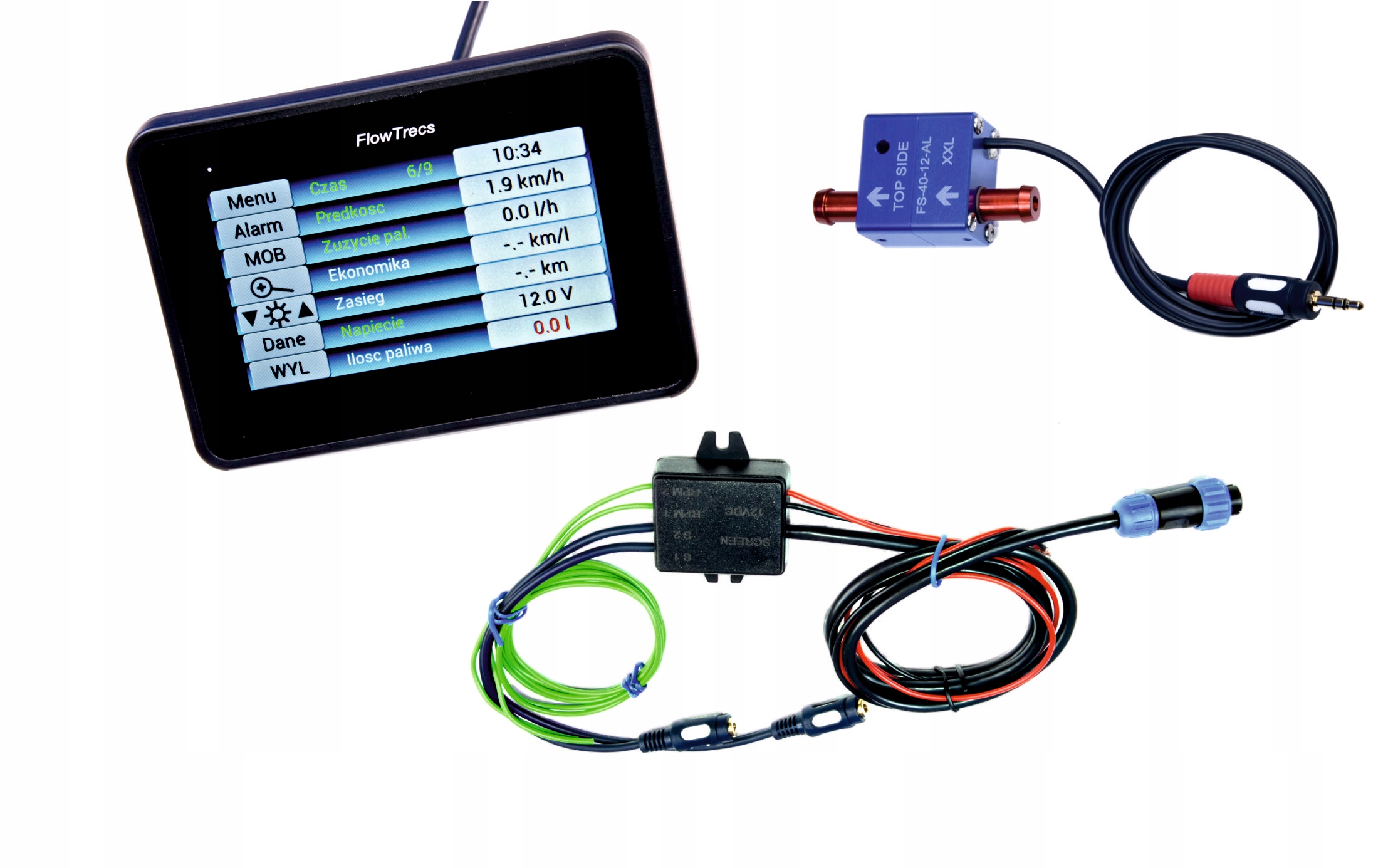GPS IP68 POMIAR ZUŻYCIA KOMPUTER PALIWA FLOWTRECS Model wave