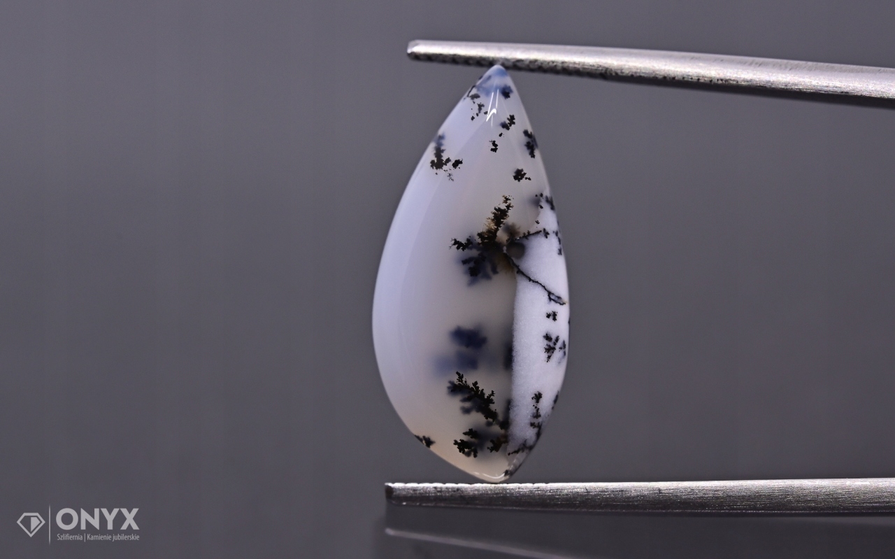 Dendritový achát z Turecka kabošon nepravidelný 20x