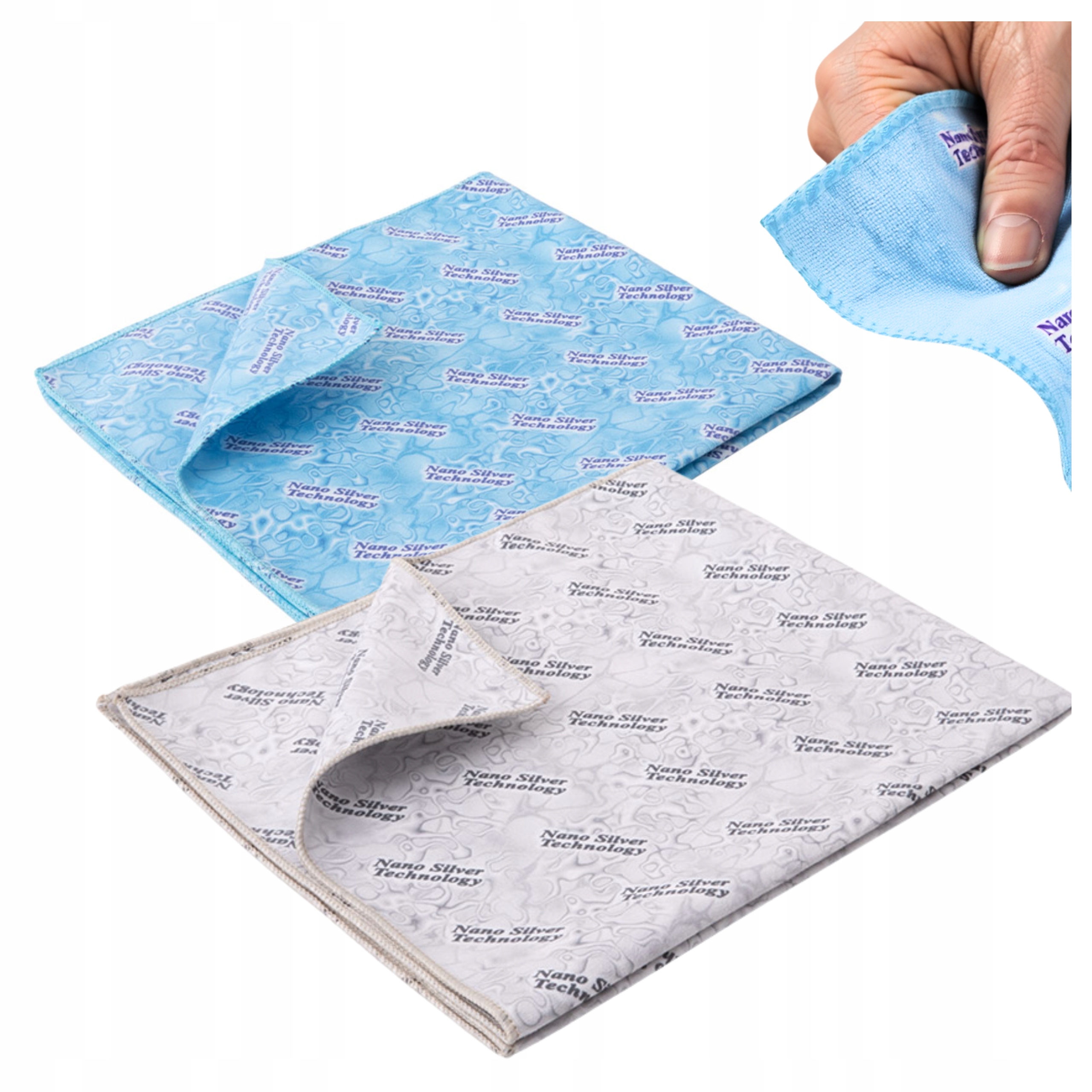 Levně Raypath 2x Utěrka na čištění Sunbeam hadřík L 38x41 cm s nanostříbrem