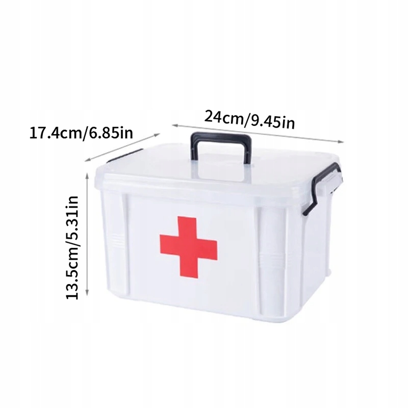 First Aid Kit Medicine Storage Box Portable Emergency Box Household Double