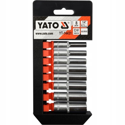 

Yato Komplet Nasadek Długich 8PCS 1/4 YT-14431
