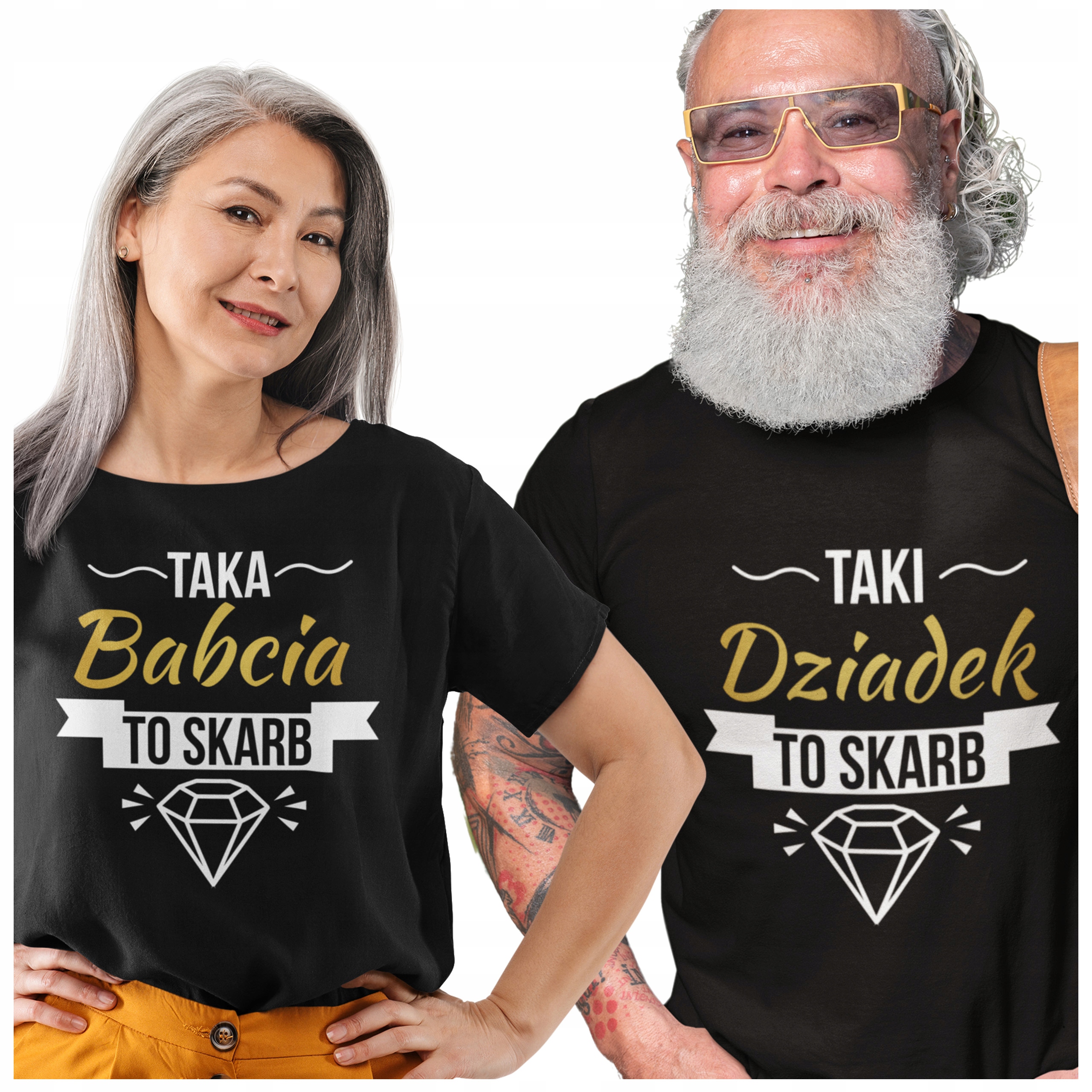 Trička pro dědečkovu babičku Dárek Tričko Set Den Potisk Poklad