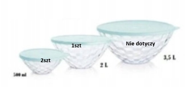 Tuppeware Misy Diament 2x 500 ml 2 l