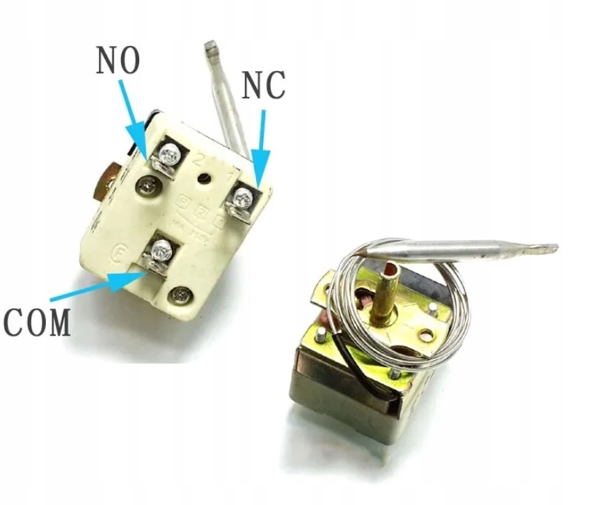 Termostat z kapilarą 50°C~300°C 16A/250V biała Model Termostat z kapilarą 50°C~300°C 16A/250V biała