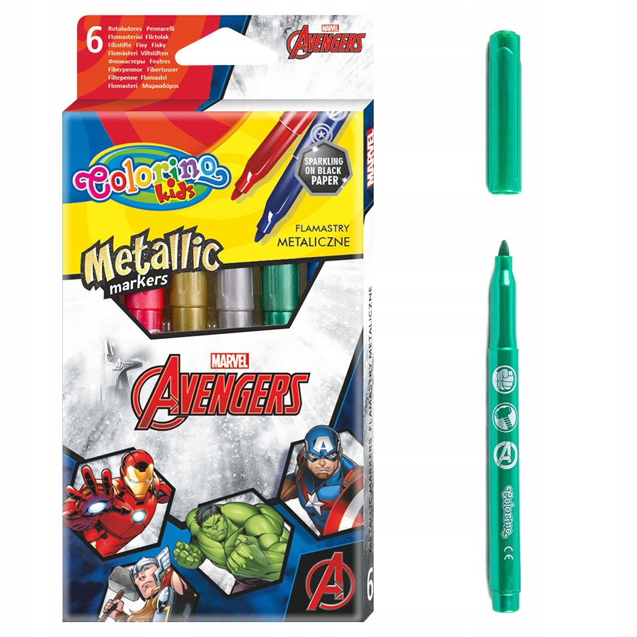 COLORINO DISNEY MARKERY METALIZOWANE AVENGERS 6 KOLORÓW