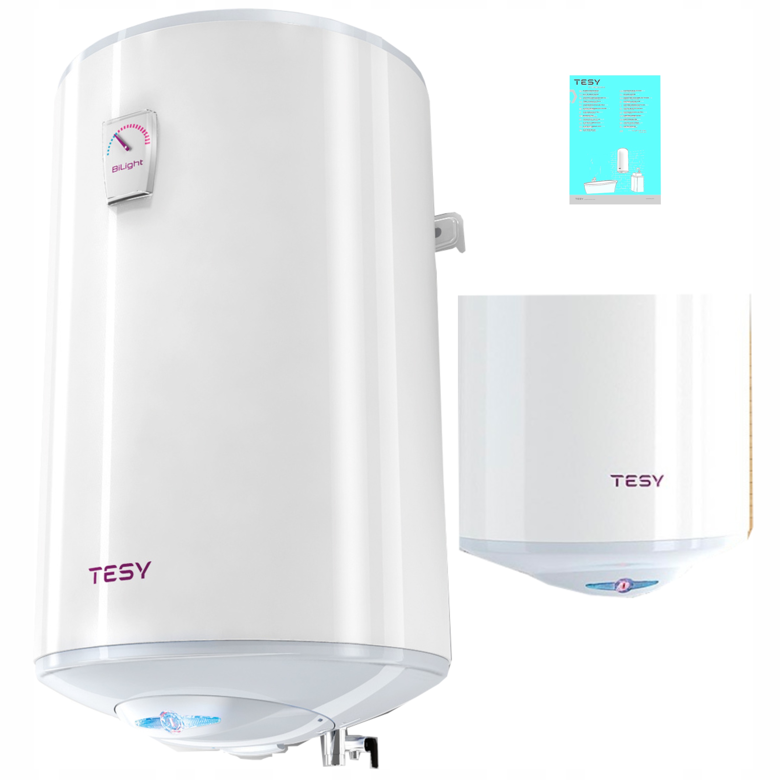 Bojler Elektryczny 120L Wiszący Podgrzewacz Wody Grzałka 2000W Ścienny Tesy
